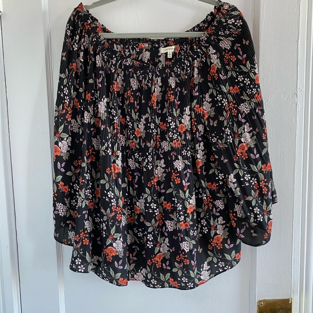 Max Studio floral blouse